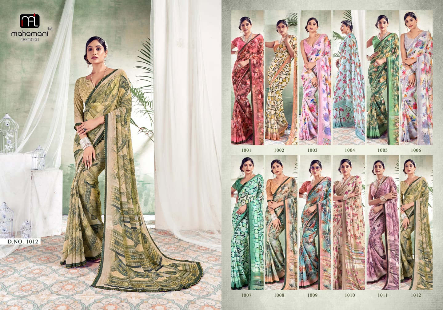 Colors Mahamani Printed Daily Wear Sarees Catalog